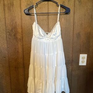 Sky to Moon White Tiered Dress